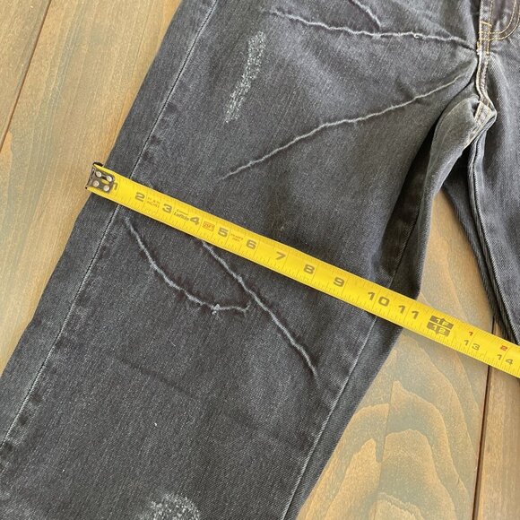 Seven 7 Denim Jeans Distressed Wide Leg Dark Wash Artsy Women's Size 16 (D7) - Picture 11 of 13